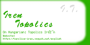 iren topolics business card